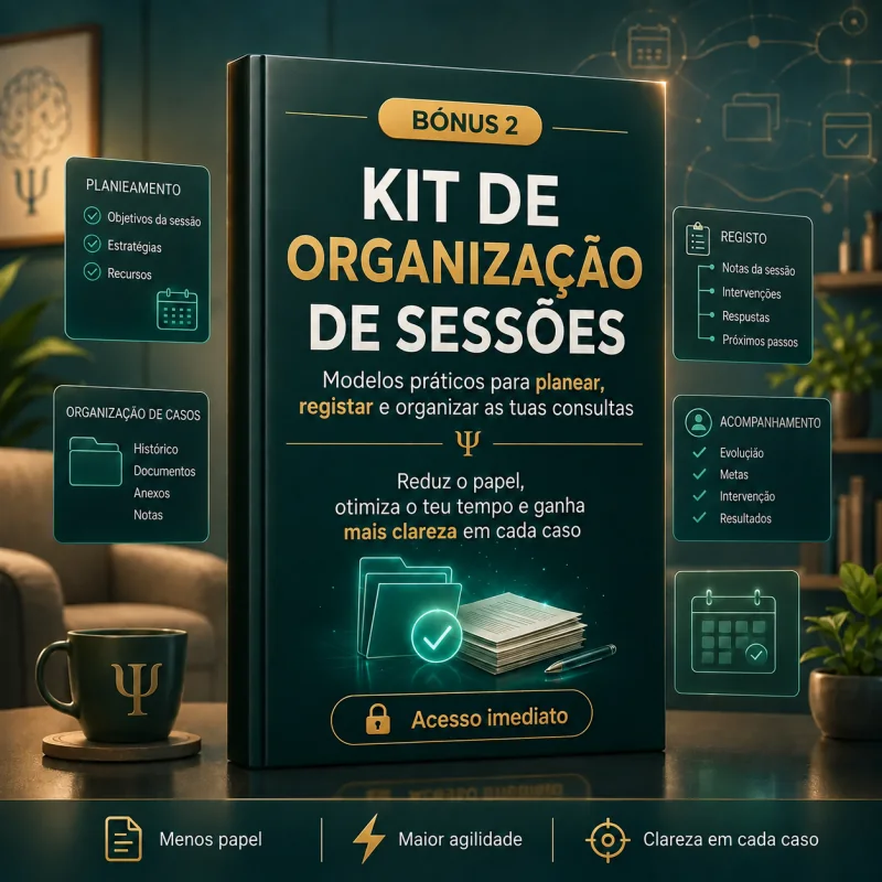 Kit de organização das sessões